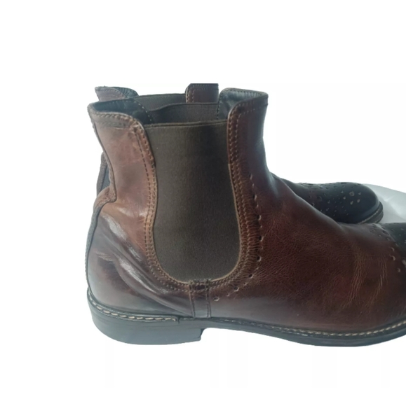 AREA FORTE Italian Leather Boots Brown Chelsea Boots Mens Size 11 Medium - Picture 7 of 12